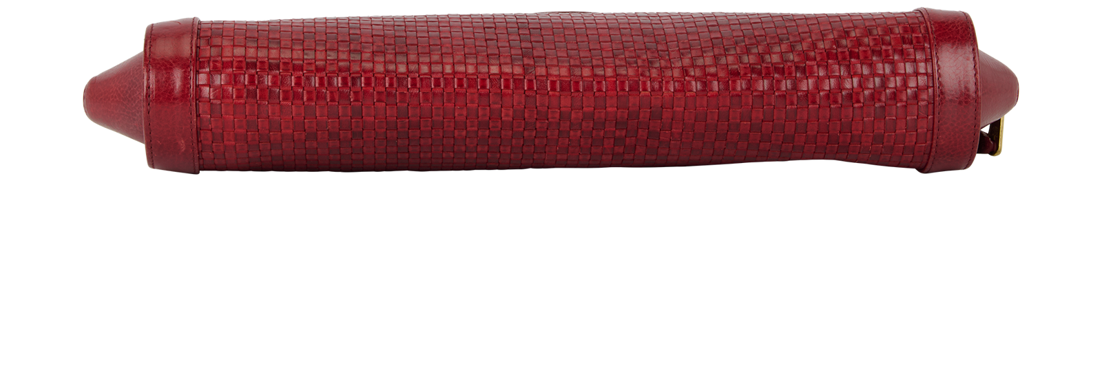 Vintage Woven Top Handle Clutch, &pound;150, Handbags, Red, Leather, Top view
